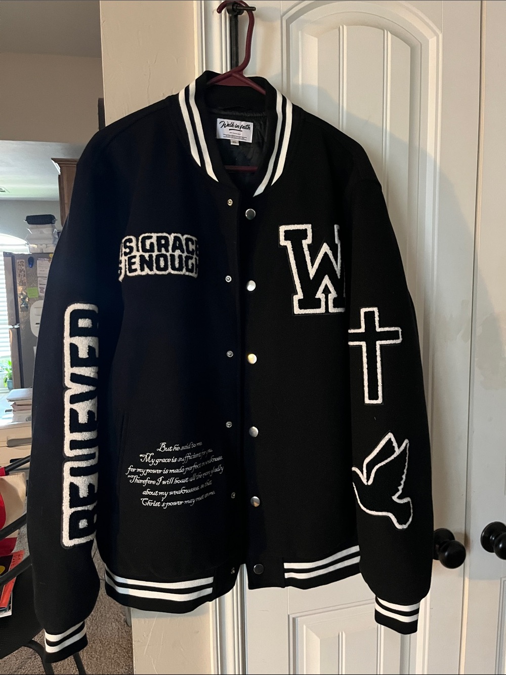 Walk In Faith jacket! Very detailed and in great condition! See all pics!